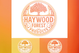 design high quality woodworking logo with creative concept