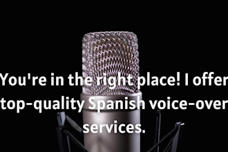 be your spanish voiceover artist for radio and tv projects