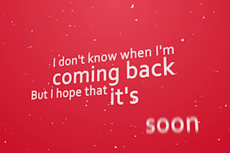 create an animated lyric video for your song