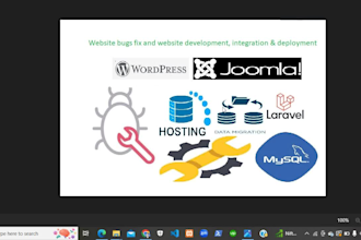 work on PHP, wordpress, joomla and mysql
