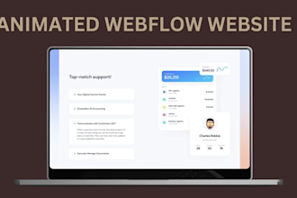 design animated webflow website convert framer, figma to webflow or landing page