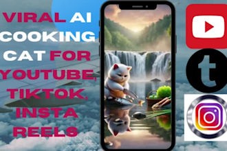 viral stunning ai cat chef cooking videos and ai cat stories for youtube, tiktok