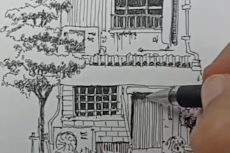 create artistic sketch of your loving scene