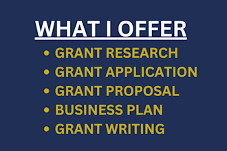 do grant proposal writing for your project or non profit