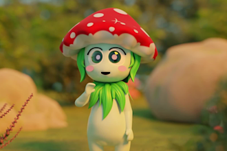 design 3d modeling , animal, cartoon character and rendering