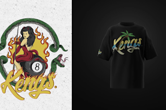 make a streetwear design illustration logo