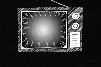 create a 2d black and white animation