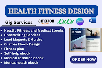 design healthy fitness ebook medical book guide workout plan PDF lead magnet