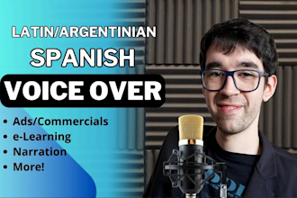 record pro spanish male voice over in 24 hours