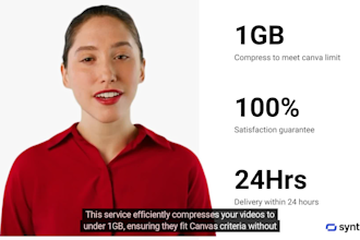 do professional video compression to under 1gb for canva