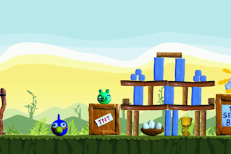 create angry bird clay animation with your message