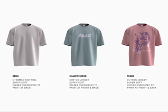 do 3d clothing mockup animation of your t shirt and hoodie