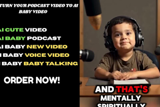 create ai baby podcast cute ai baby voice video ai baby news