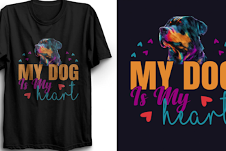 create awesome trendy typography and pet t shirt design