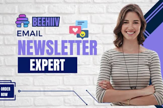 create a responsive beehiiv landing page and newsletter