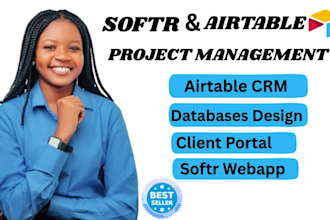 design and automate airtable database, build crm, and integrate softr portal