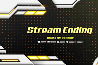 create animated brb,starting,lobby,ending screen for kick,twitch,youtube