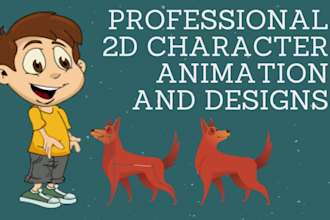 design 2d animation video, 2d cartoon animation, character animation