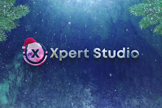 create a winter and christmas logo reveal animation