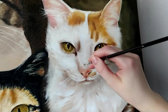 paint a realistic hand painted oil painting from your photo