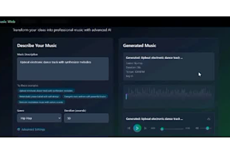 develop music app ai music generating app website music streaming app like suno