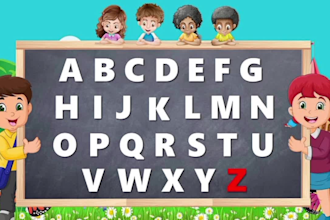 create kids learning videos for youtube, educational and kids videos , english