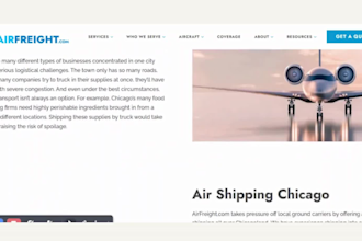 design a cargo website, logistics and freight forwarding website