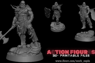 create action figure sculptures 3d printable files