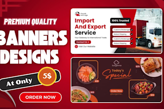 design website banner, web slider, and shopify banner
