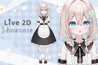 draw and rig live 2d vtuber model, live 2d rigging, vtuber commission