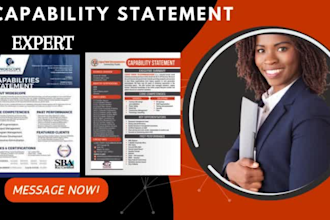 write and design government capability statement, government contract