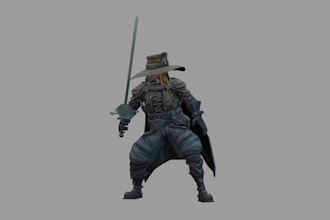 create psx, ps1 style 3d character n64 psx low poly y2k models for animation