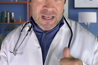 create a medical spokesperson ugc video in lab coat