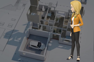 create 3d character real estate spokesperson real estate promo