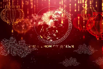 create chinese new year greetings video
