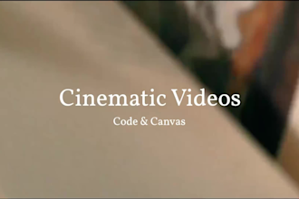 create cinematic videos for brand commercials, weddings, events or music