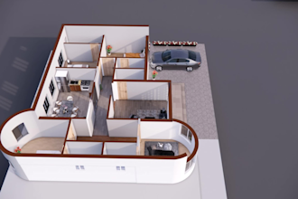 create architectural 3d and 2d floor plans from sketch