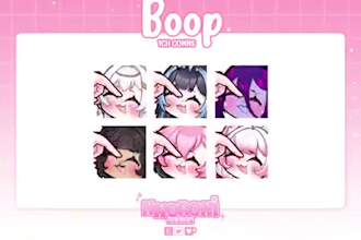 draw chibi emotes sub badge emoji for your kick twitch discord stream and vtuber