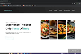design online food ordering, restaurant websites