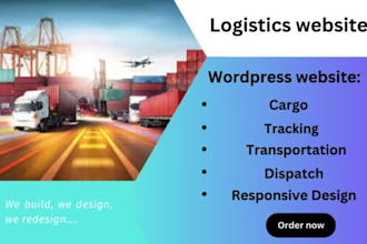 build logistics website, redesign, trucking and transportation website
