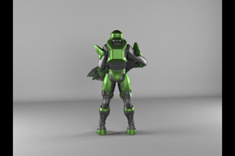 create a 3d character model for games or film
