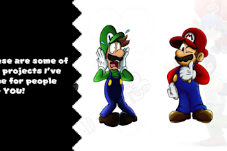 draw what you desire with the mario and luigi rpg style