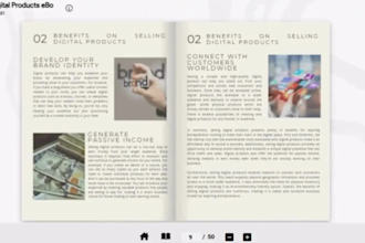 design canva ebook, self help yoga ebook, etsy digital product mockups