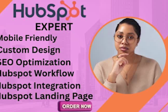 design hubspot CRM website landing page