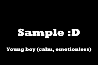 be your young male voice actor for your videogame or project