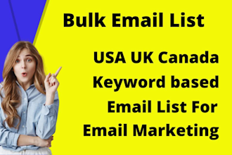 do UK US canada bulk email list, valid email lists for email marketing
