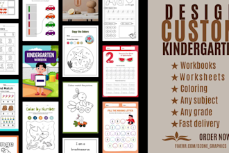 design unique and educational kids activity book design