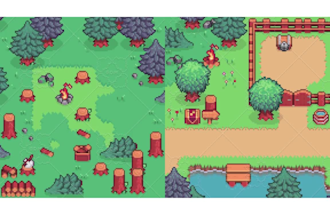 create pixel art tileset character animation sprites sprite sheet for your game