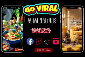 create viral stunning ai miniature worker video for youtube shorts reels, tiktok