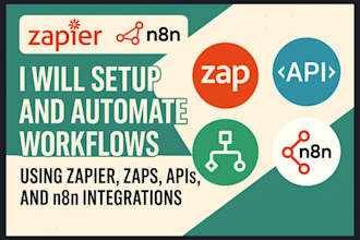 setup and automate workflows using zapier zaps apis and n8n integrations